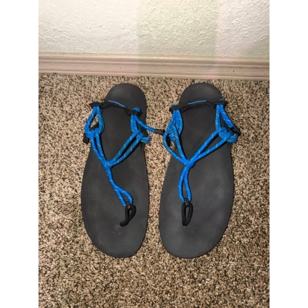 Xero Shoes Genesis Men Barefoot Sandals Blue Black Minimalist Hiking Huarache 9